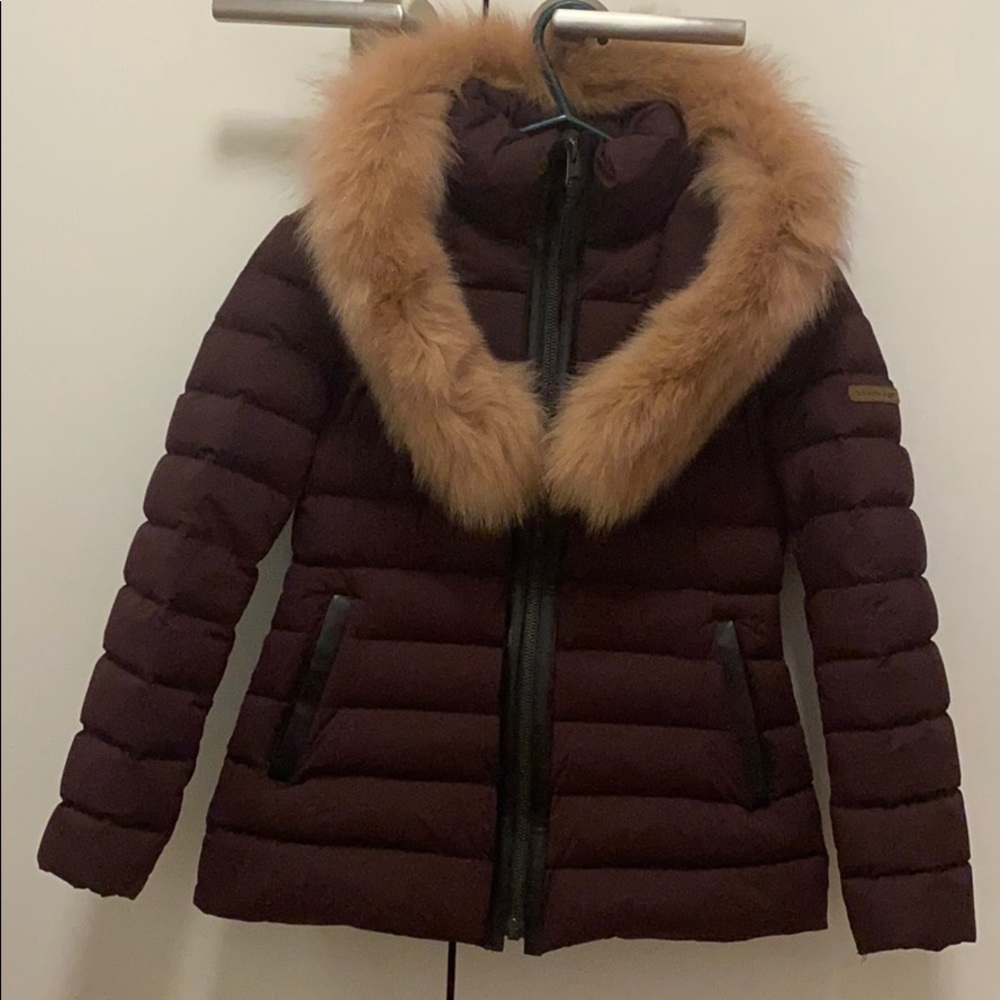 Mackage light coat Burgundy size 8